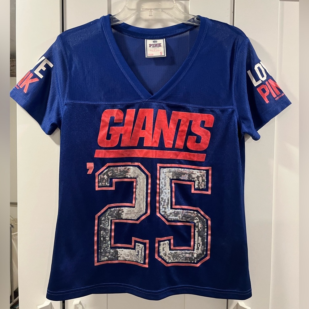 Vintage New York Giants NFL Jersey Victoria's Secret PINK Size S